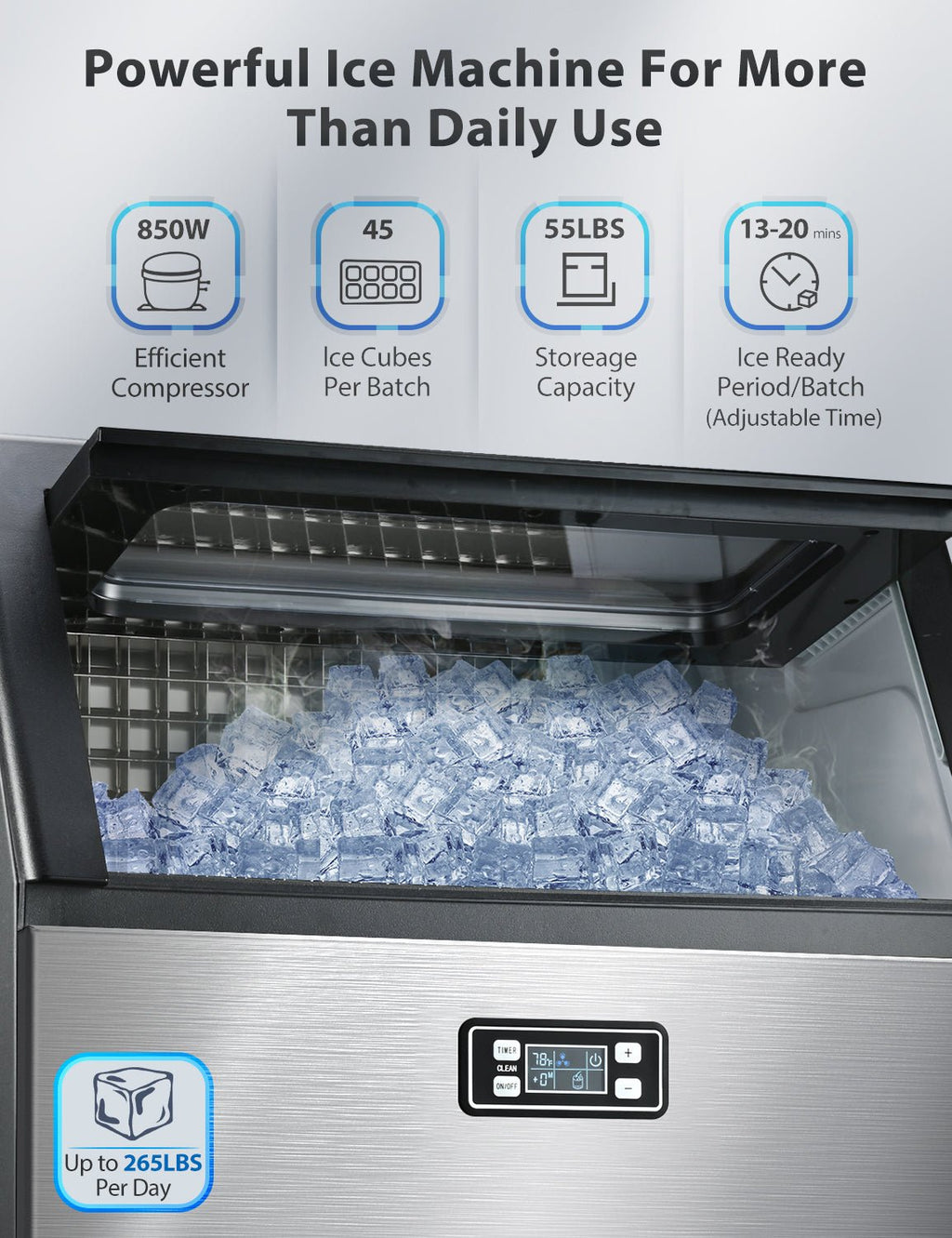 100LBS Freestanding Commercial Ice Maker Z5845A