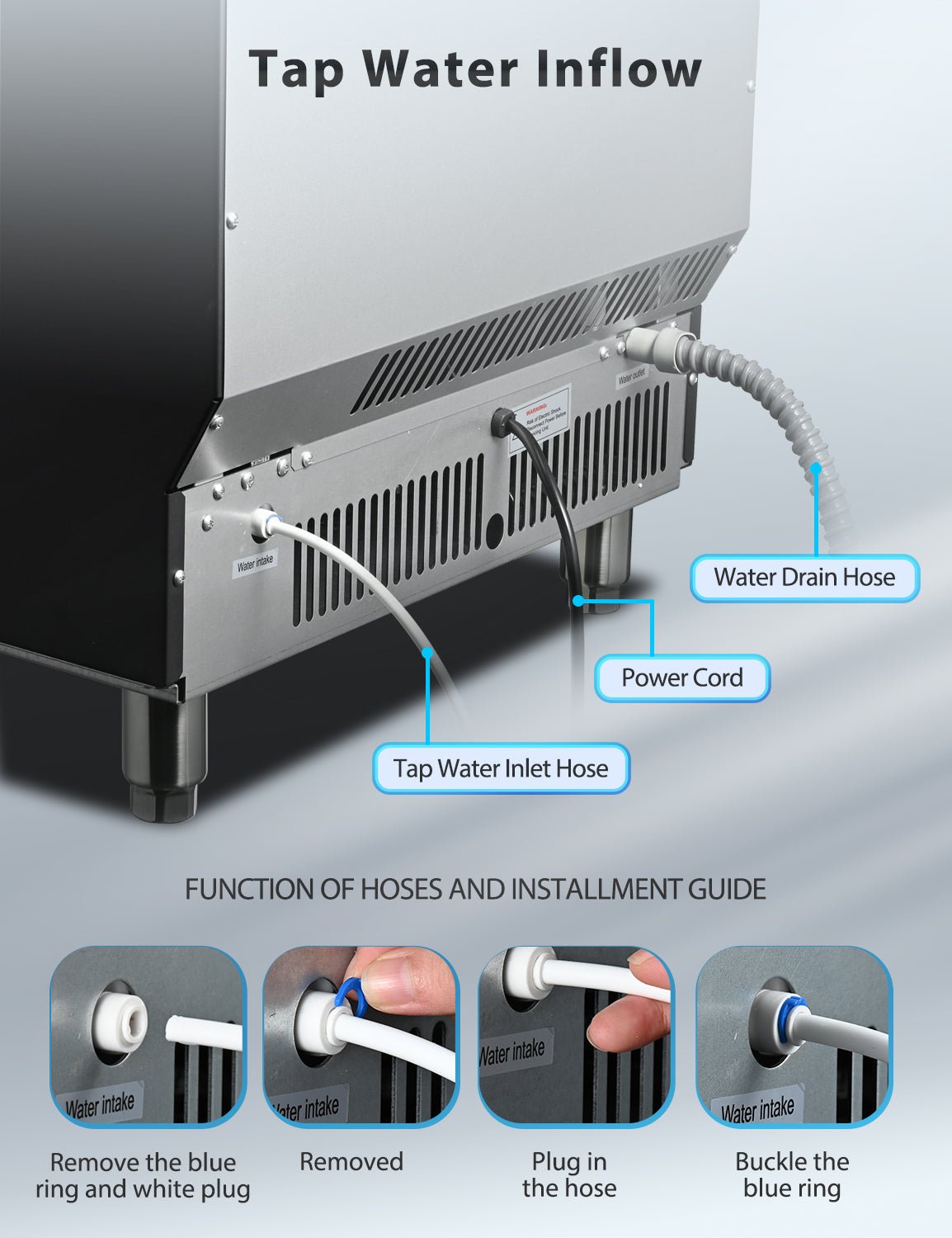 100LBS Freestanding Commercial Ice Maker Z5845A