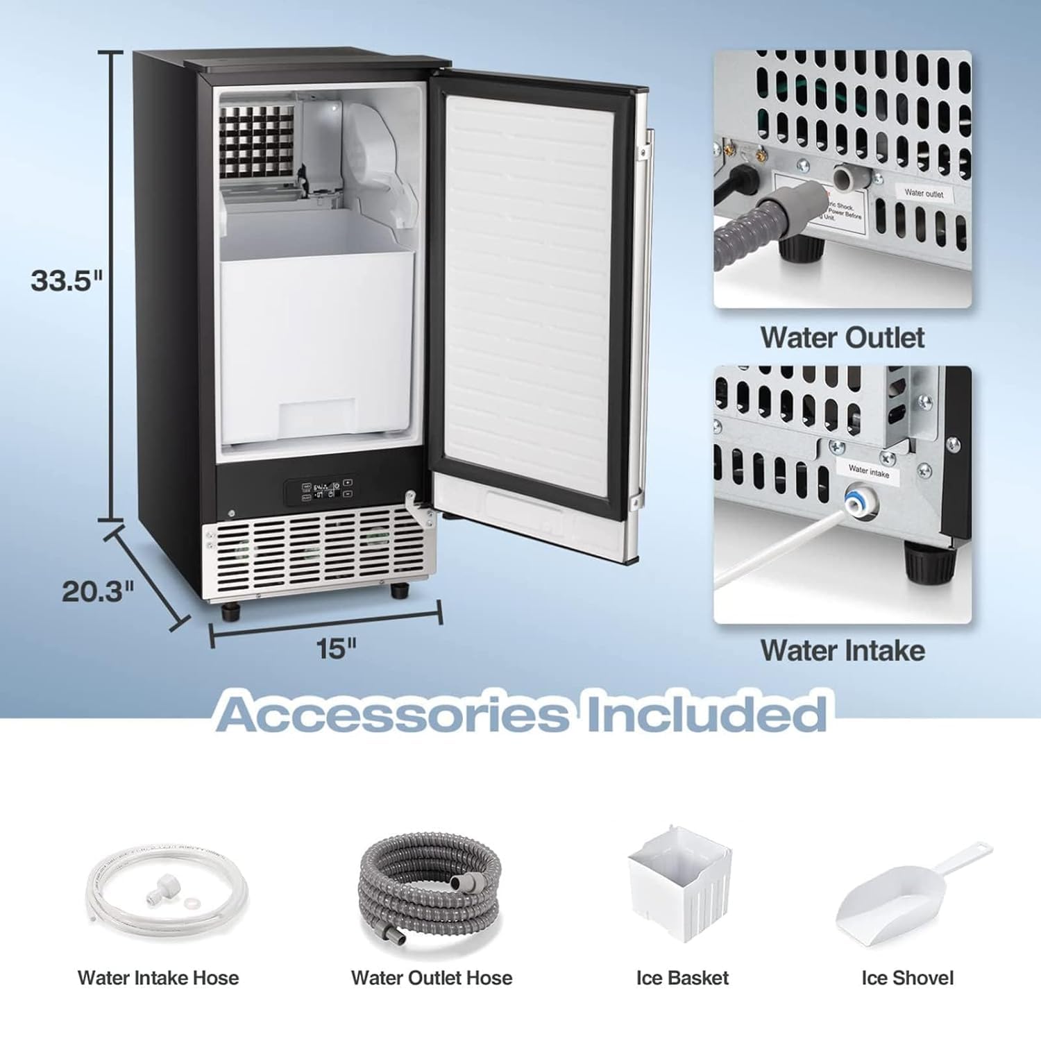 100LBS Freestanding Commercial Ice Maker Z5845A