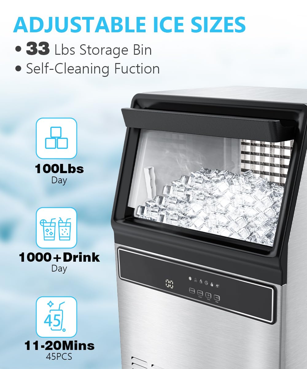 100LBS Freestanding Commercial Ice Maker Z5845A