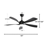 52″ Smart ABS Blades Ceiling Fan