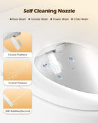 iliD Smart Max Bidet Toilet Seat, Electric Elongated Ecoseat with Four Cleaning Modes