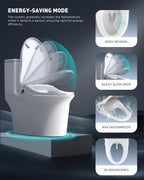 iliD Bidet Seat, Toilet Seat, Electric Elongated Ecoseat with Four Cleaning Modes