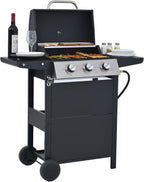Endark Upgraded 58,500 BTU 5-Burner Stainless Steel Propane Gas Grill – Outdoor BBQ Grill with Side Burner & Porcelain Grates, Barbecue Grill Wheeled for Patio, Garden, Backyard
