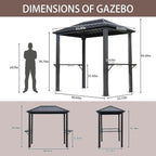 Endark 8'x5' Outdoor Hardtop BBQ Gazebo