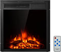 COSTWAY 22.5-Inch Electric Fireplace Inserts, 1500W Wall Recessed and Freestanding Decorative Fireplace with Remote, 7 Brightness Settings, Overheat Protection, Fireplace Heater for Indoor Use
