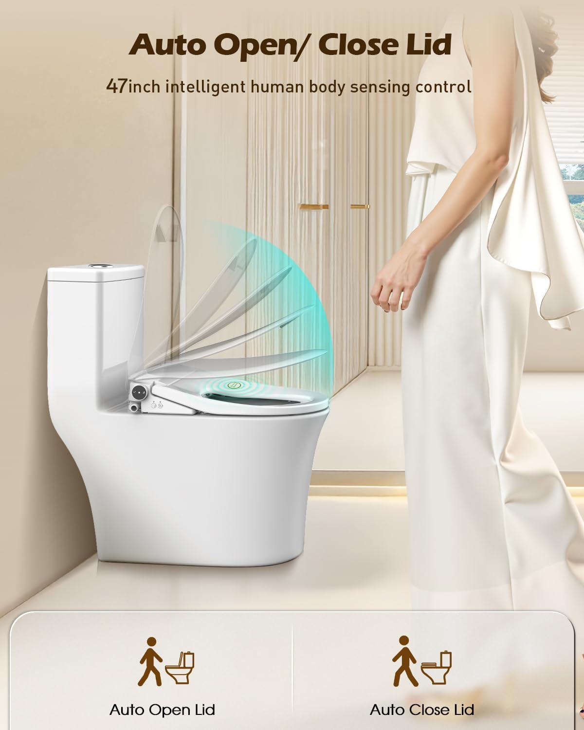 iliD Smart Max Bidet Toilet Seat, Electric Elongated Ecoseat with Four Cleaning Modes