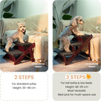 MEWANG Wooden Pet Stairs/Pet Steps (31.5" L x 17.2" W x 25.0" H)