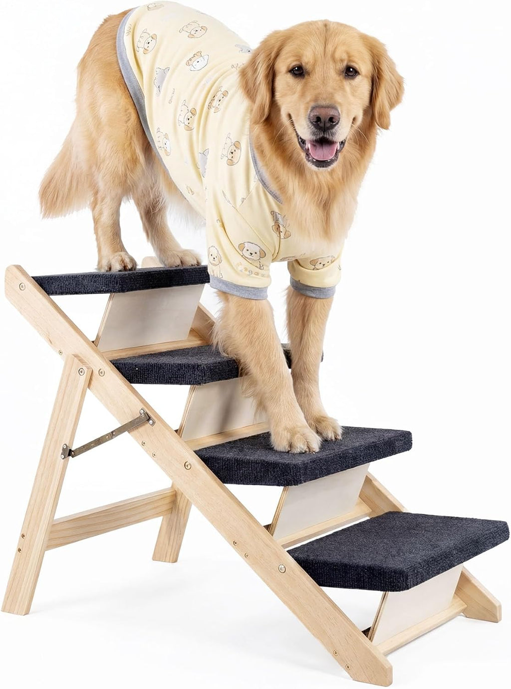 MEWANG Wood Pet Stairs & Ramp(24.8" L x 17.2" W x 19.5" H)