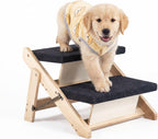 MEWANG Wood Pet Stairs & Ramp for Small/Medium Dogs and Cats (31.5" L x 17.2" W x 25.0" H)