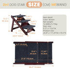 MEWANG Wooden Pet Stairs/Pet Steps, Up to 220 Pounds(24.8" L x 17.2" W x 19.5" H)