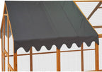 110" Large Outdoor Chicken Coop Enclosure with Waterproof Cover, Walk-in Catio for Cats, Spacious Wooden Pet Playpen with Enhanced Safety Mesh
