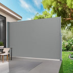 KANAGAWA 71'' x 236'' Retractable Side Awning Folding Privacy Screen Waterproof & UV-Resistant Outdoor Shade Divider for Patio, Garden, Balcony & Commercial Use