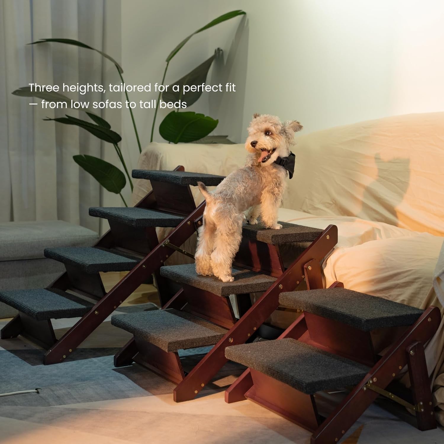 MEWANG Wooden Pet Stairs/Pet Steps (31.5" L x 17.2" W x 25.0" H)