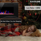 R.W.FLAME 36 inch Recessed and Wall Mounted Electric Fireplace, Ultra Thin ad Low Noise, Fit for 2 x 4 and 2 x 6 Stud, Remote Control with Timer,Touch Screen,Adjustable Flame Color and Speed