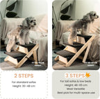 MEWANG Wood Pet Stairs & Ramp(24.8" L x 17.2" W x 19.5" H)