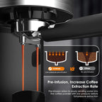 COWSAR Espresso Machine 20 Bar, Semi-Automatic Espresso Maker with Milk Frother Steam Wand, 45 OZ Removable Water Tank for Cappuccino, Latte, Home
