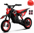 DK-12 Electric Dirt Bike for Kids Ages 3-10, 700W Peak Motor Electric Motorcycle Up to 15.5MPH 36V Battery 14 Mile Long-Range, 12'' Air Tires,3-Speed Modes Electric Bike for Kids