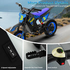 DK-12 Electric Dirt Bike for Kids Ages 3-10, 700W Peak Motor Electric Motorcycle Up to 15.5MPH 36V Battery 14 Mile Long-Range, 12'' Air Tires,3-Speed Modes Electric Bike for Kids