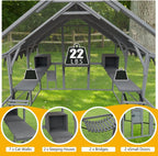 Large Outdoor Cat Enclosure with Weatherproof Roof and Multiple Levels for Cats to Play and Rest Safely in Backyard or Garden