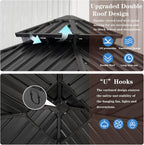 10 * 10FT Gazebo with Galvanized Steel Double Top Canopy