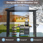Endark 8'x5' Outdoor Hardtop BBQ Gazebo
