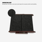 MEWANG Wooden Pet Stairs/Pet Steps - 2-in-1 Foldable Stairs & Ramp (17.3" L x 17.24" W x 13" H)