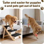 MEWANG Wood Pet Stairs & Ramp(24.8" L x 17.2" W x 19.5" H)