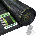 4ft x300ft Black Weed Barrier 3.5oz Landscape Premium Fabric-Heavy Duty Woven Ground Cloth with Superior Permeability Weed Control Convenient Design