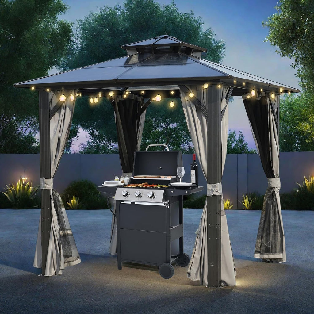 ENDARK 8'x8' Double Roof BBQ Gazebo