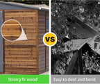 8 * 10FT Endark Wood Heavy-Duty Metal Storage Shed with Lockable Sliding Doors