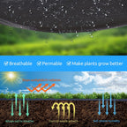 Sunocity 5ft x300ft Black Weed Barrier 3.5oz Landscape Premium Fabric Heavy-Duty Woven Ground Cloth with Superior Permeability Weed Control Convenient Design