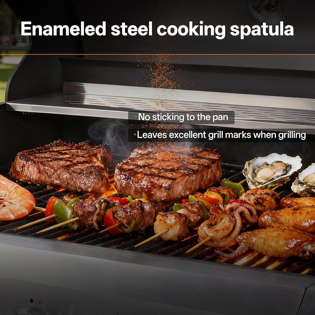 Endark Upgraded 58,500 BTU 5-Burner Stainless Steel Propane Gas Grill – Outdoor BBQ Grill with Side Burner & Porcelain Grates, Barbecue Grill Wheeled for Patio, Garden, Backyard