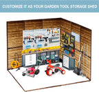 8 * 8FT Endark Wood Heavy-Duty Metal Storage Shed with Lockable Sliding Doors